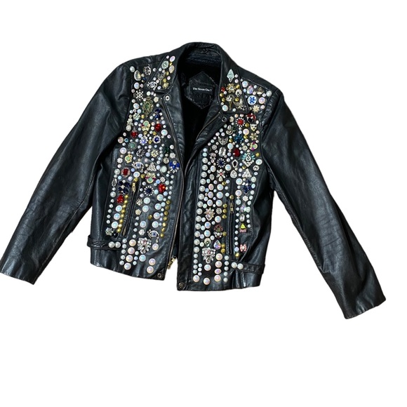 Leaves of Grass, New York Stonehouse hand embroidered peplum jacket. main image 1